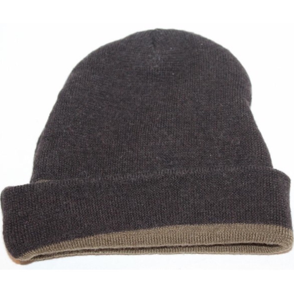 Brownish Black Coach Merino Wool Beanie Hat